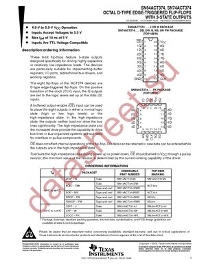 SN74ACT374NSRE4 datasheet  